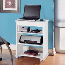 Mesa Escrivaninha para Notebook com Tampo Portátil - Branco