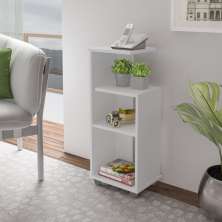 Mesa de Apoio Lateral Multiuso Bis Branco