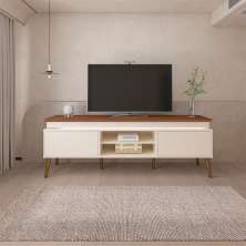 Rack Lumina Pinho e Off White 180 cm