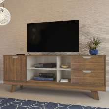 Rack Michigan Pinho e Off White 160 cm