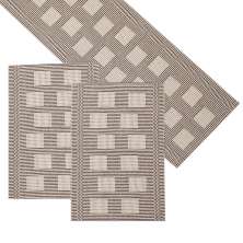 Caminho de Mesa Retangular 47x140 cm Rib III Tabaco