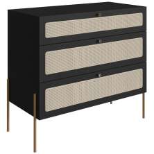 Comoda 3 Gv Corrediças Telesc Pes Metal Oslo 28934 Nero Artesano