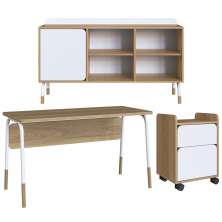Conjunto Escritório 3 Peças 988X995X998 Hanover Branco Artesano