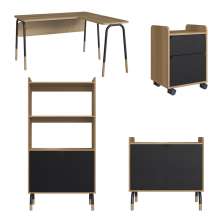 Conjunto Escritorio Office 4 Peças 28001X96X97X98 Hanover Nero Artesano