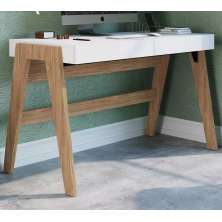 Escrivaninha Para Escritorio 26105 Linha Trend Hanover Off White Artesano