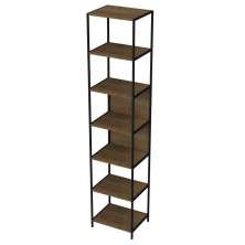 Estante Livreiro Multiuso Steel Quadra 27808 6 Prateleiras Vermont/Preto - Artesano