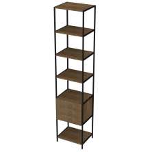 Estante Livreiro Multiuso Steel Quadra 3 Gavetas Vermont/Preto - Artesano