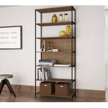 Estante Multiuso 06 Prateleiras Steel Quadra 27809 Vermont Preto Fosco Artesano