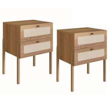Kit 02 Mesas de Cabeceira Palhinha 27933 Linha Oslo Hanover Artesano