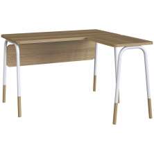Mesa Escrivaninha Em L 120 cm 28002 Hanover Branco Artesano