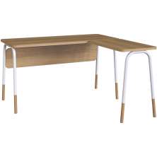 Mesa Escrivaninha Em L 136 cm 28001 Hanover Branco Artesano