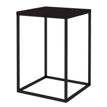 Mesa Lateral Quadrada Cube Preta 58 cm