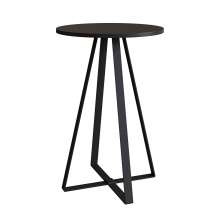 Mesa Lateral Redonda Complementos Preta 45 cm