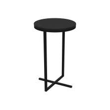 Mesa Lateral Redonda Volpi Preta 56 cm