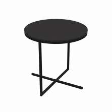 Mesa de Centro Redonda Volpi Preta 46 cm