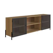 Rack York 180cm Estrutura Preto Fosco - Hanover