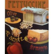 Gravura Coleção Cozinha Fettuccine 35,5 X 28 Cm