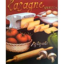 Gravura Coleção Cozinha Lasanha 35,5 X 28 Cm