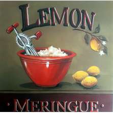 Gravura Da Coleção Cozinha  Lemon 45 X 45 Cm