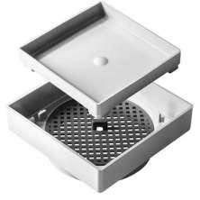 Ralo Oculto para Banheiro Anti-Inseto 10cm Astra Quadrado Br