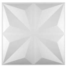 Revestimento Plástico 3D Origami Placa de 50 cm x 50 cm Branca Astra