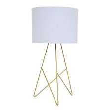 Abajur Aramado I Dourado e Branco