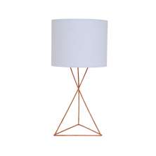 Abajur Focus Cobre e Branco 25 cm