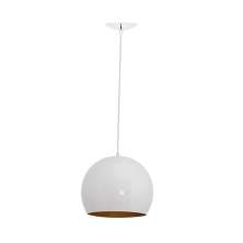 Pendente Focus Branco e Dourado 24 cm