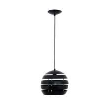 Pendente Focus Redondo Vazado Preto 100 cm