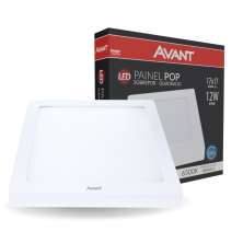 Painel de Led Avant Quadrado Sobrepor 12W Bivolt 6500K Luz Fria