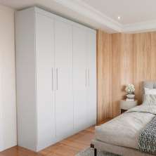 Guarda-Roupa Casal Supreme 4 Portas 2 Gavetas Branco