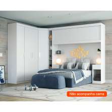 Guarda-Roupa Closet Modulado 6 Portas 4 Gavetas Gênova Branco