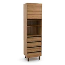 Paneleiro Confort 1 Porta 4 Gavetas Cinamomo