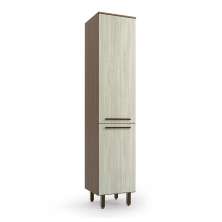 Paneleiro Evolution 2 Portas Tannat e Legno Crema