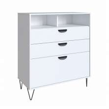 Cômoda Drawer 3 Gavetas Branco