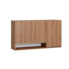 Armário Aéreo Cook ll 3 Portas Madeira 120 cm