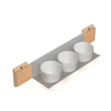 Kit de 3 Cachepot com Prateleira Green I Natural Fosco