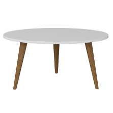 Mesa de Centro Oval Retrô Branca