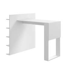 Mesa de Cozinha Retangular com Estante Smart Branca