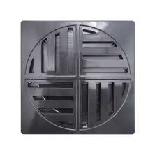 Ralo Anti-inseto Quadrado 15x15cm + Porta Grelha Preto Luxo