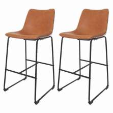 Kit 2 Banquetas Altas Munich Caramelo