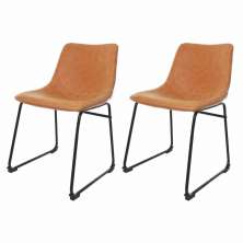 Kit 2 Cadeiras para Sala de Jantar Munich Vintage Caramelo