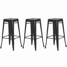 Kit 3 Banquetas Alta Para Bar Balcão Bancada Pub Bistrô Cozinha Americana Tolix Iron Industrial