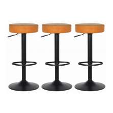 Kit 3 Banquetas Giratórias Viena Caramelo
