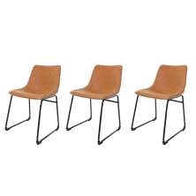 Kit 3 Cadeiras para Sala de Jantar Munich Vintage Caramelo