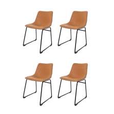 Kit 4 Cadeiras para Sala de Jantar Munich Vintage Caramelo