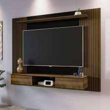 Painel para Tv até 75 Polegadas Nevada 2 Portas Pinho Ripado/preto - Artely
