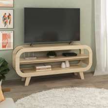 Rack Theo com Borda Arredondada para Tv de 60 Polegadas - Artely Naturale