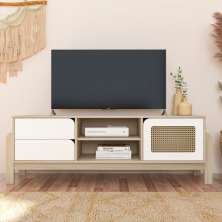 Rack para Tv até 60" Nature Artely Naturale/Branco