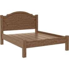 Cama de Casal Madeira 5 Travessas 5 Ripas 100% MDF Master Castanho